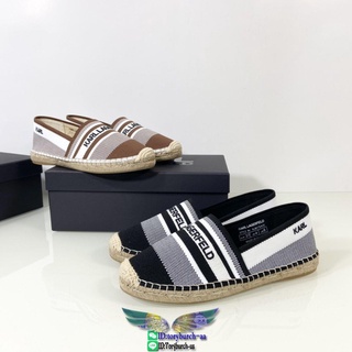 karl lagerfeld womans canvas flat slip-on espadrille breathable loafer driver footwear size35-40