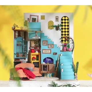 Robotime บ้านตุ๊กตา บ้านจิ๋ว DIY ชุด Joys Peninsula Living Room DG141 ของพร้อมส่งทันที