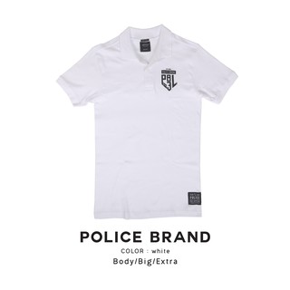 สินค้า POLICE เสื้อโปโล ทรงslim fit ใส่ได้ผู้ชาย/ผู้หญิง ขาว,ดำ,เทา,กรม, (รหัส : FP8,BP6,XP5)