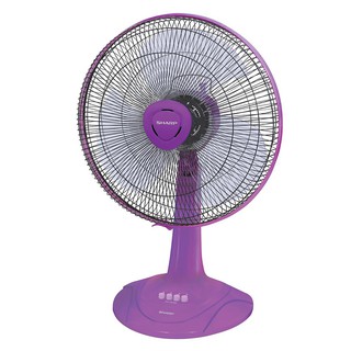 พัดลมตั้งโต๊ะ พัดลมตั้งโต๊ะ 16นิ้ว SHARP PJ-TA163VL สีม่วง พัดลม เครื่องใช้ไฟฟ้า DESK FAN SHARP PJ-TA163VL 16