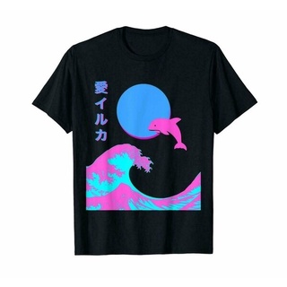 เสื้อคนอ้วน - ผู้ชายtshirtoversizeRetroVaporwaveสุนทรียศาสตร์ญี่ปุ่นเขียนIruka3Memeเสื้อยืดสีดํา