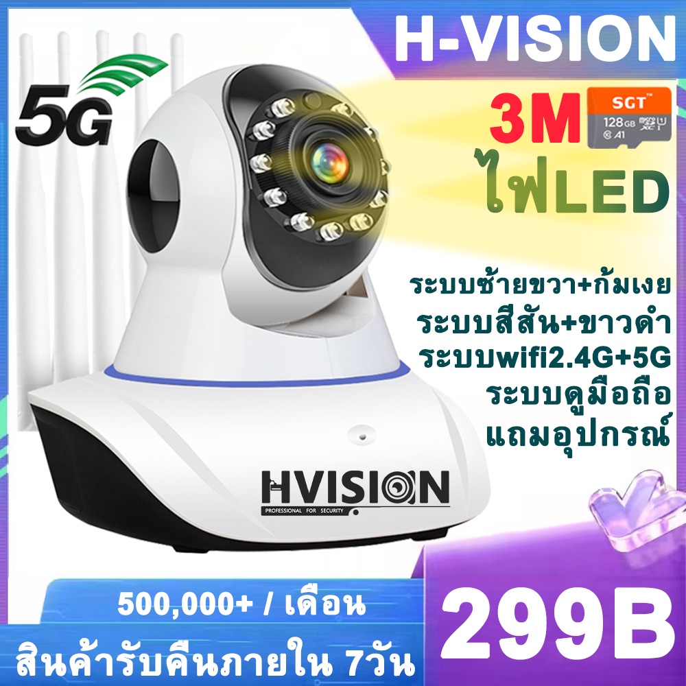 ภาพหน้าปกสินค้าHVISION  YooSee กล้องวงจรปิด wifi 2.4G/5G 5M Lite 5เสา HD 1080p แอปภาษาไทย กล้งวงจรปิดไร้สาย MI home IP camera จากร้าน h_vision บน Shopee