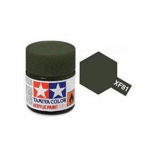 สีทามิย่าสูตรน้ำ Tamiya Acrylic XF81 Dk Green 2 RAF 10ml