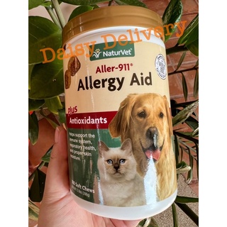 สินค้า 🐶 NATURVET 🦮 ALLER-911 🐈 วิตามินสำหรับ สุนัข แมว ลดอาการเกา ผื่นแดงแพ้คัน ผิวแห้ง ขนร่วง เพิ่มภูมิคุ้มกัน ช่วยระบบหายใจ