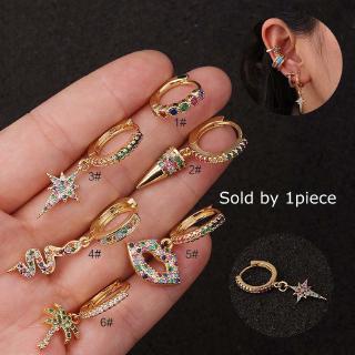 1piece Boho Style Conch Earrings Tragus Cartilage Piercing Gold