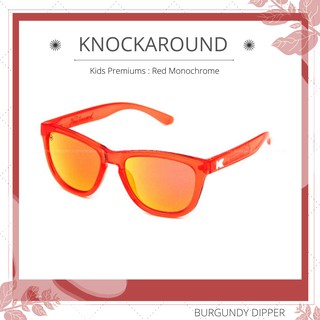 แว่นกันแดด Knockaround  Kids Premiums : Red Monochrome