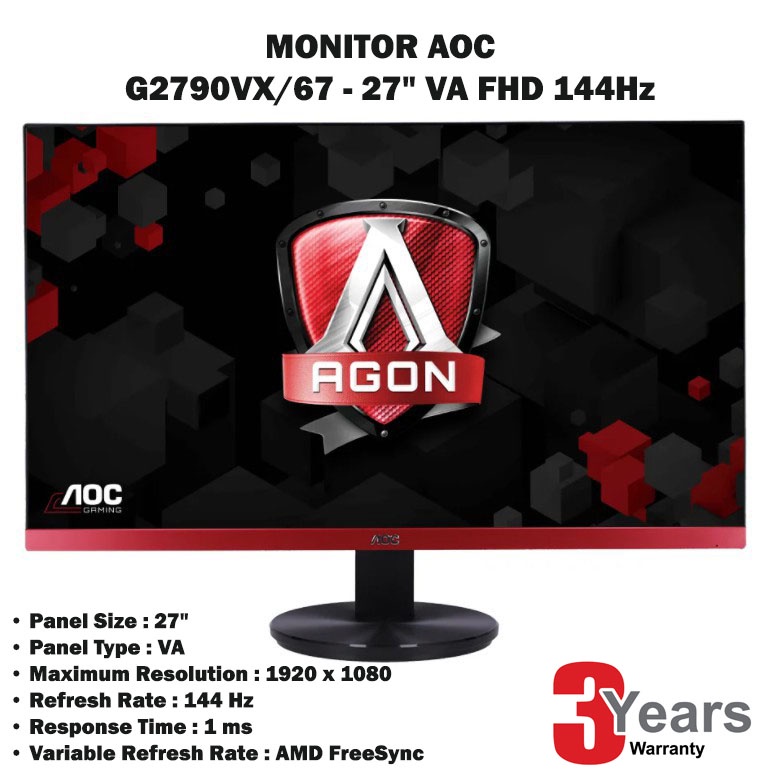 Monitor 27'' AOC G2790VX 1ms 144Hz