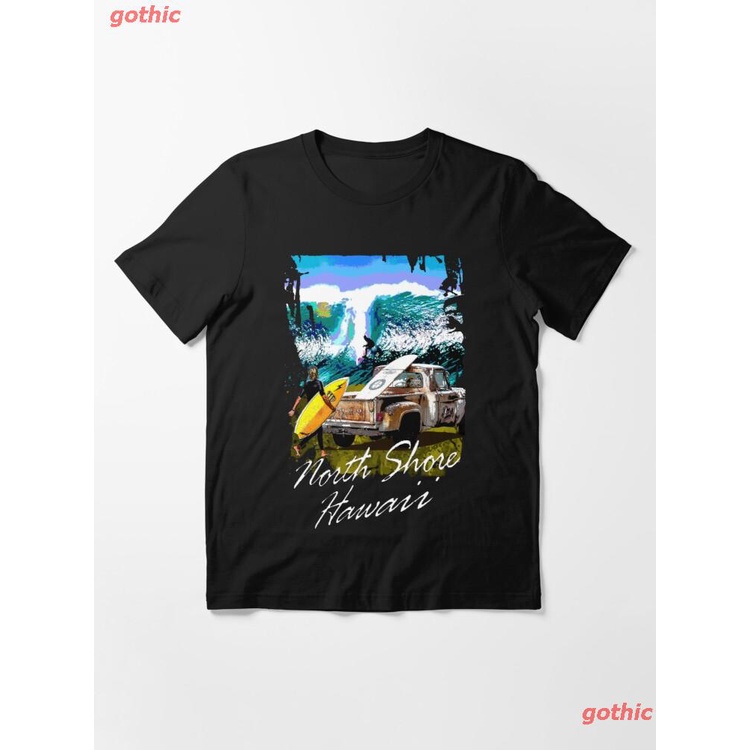 เสื้อยืดกีฬา-surf-paradise-north-shore-hawaii-back-print-essential-t-shirt-popular-t-shirts