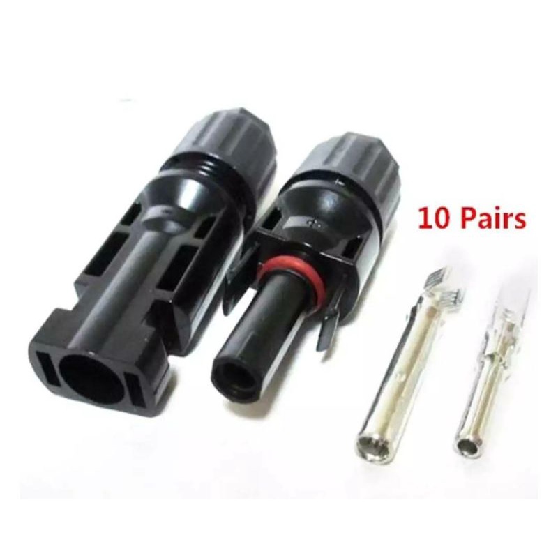 MC4 30Aขั้วต่อสายไฟโซล่าเซลล์ ราคา ต่อ5คู่พร้อม connector 5 คู่ สินค้า ...