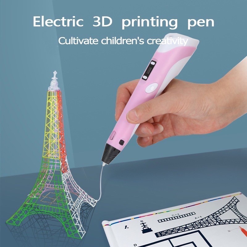 ปากกา-3-มิติ-3d-pen-ปากกาวาดภาพ-3-มิติ-pla-ของเล่นเสริมสร้างจินตนาการ-เสริมพัฒนาการ