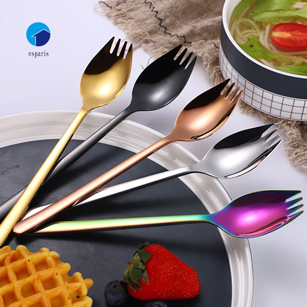 us-2-in-1-ช้อนส้อม-อเนกประสงค์-สําหรับห้องครัว-ร้านอาหาร-สลัด-ก๋วยเตี๋ยว-ผลไม้