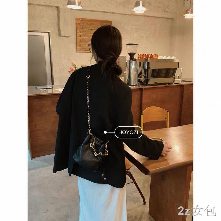 กระเป๋าสะพายข้างพร้อมส่งจ้า-chain-rhombus-mini-bucket-bag-messenger-bag-women-กระเป๋า