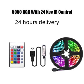 พร้อมส่ง แถบไฟแบ็คไลท์ 5V USB LED 24 คีย์ 5050 RGB TV B+X