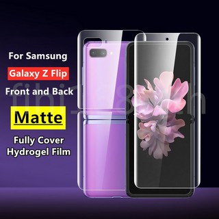 Matte Frosted Film ฟิล์มไฮโดรเจล เหมาะสำรับ SAMSUNG Galaxy Z Flip ฟิล์มนุ่มใหม่ คุณภาพสูง อุปกรณ์กันรอยหน้าจอ เหมาะสำรับ SAMSUNG Galaxy Z Flip 5G SM-F7070 / SM-F7000