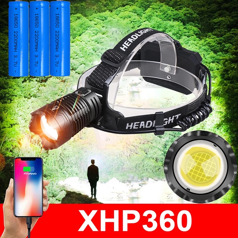 36 Core XHP360 Super Led ไฟหน้า แบบชาร์จ Usb มีประสิทธิภาพสูง | Shopee ...