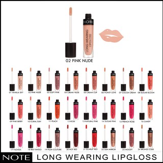 NOTE COSMETICS LONG WEARING LIPGLOSS 02 PINK NUDE