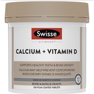 ภาพหน้าปกสินค้าSwisse Calcium + Vitamin D แคลเซียม วิตามินดี บำรุงกระดูกให้แข็งแรง ที่เกี่ยวข้อง