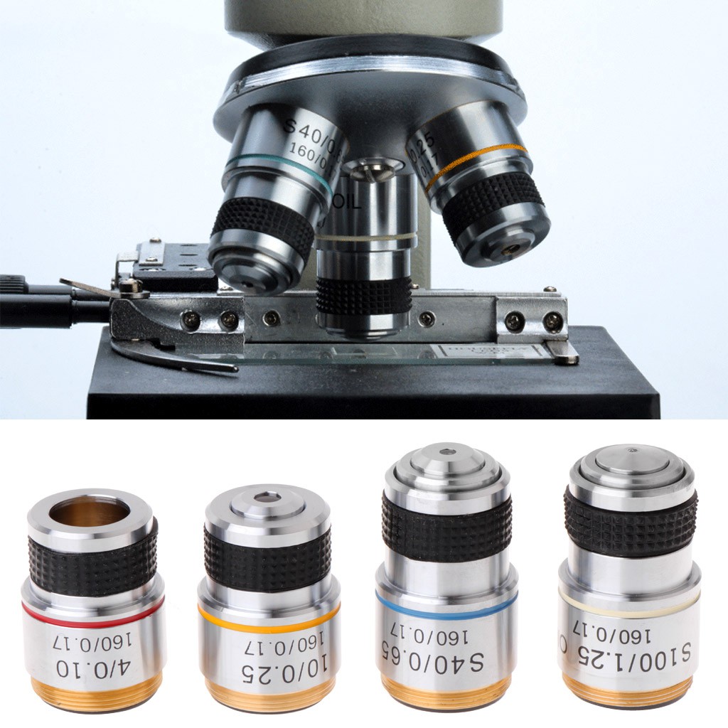 เลนส์กล้องจุลทรรศน์สำหรับ-biological-10-x-40-x-100-x