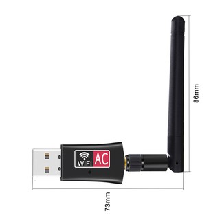 ภาพหน้าปกสินค้าพร้อมส่ง ตัวรับวายฟาย 2 ย่านความถี่ ไวไฟ dual Band USB Adapter WiFi Wireless ac 5G มีเสา ที่เกี่ยวข้อง