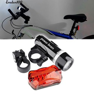 กันน้ำ 5 LEDs จักรยานจักรยานหน้าไฟท้ายไฟฉายด้านหลัง