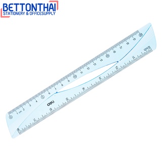 Deli H10 Ruler ไม้บรรทัดแฟนซี ยาว 20 เซนติเมตร (แพ็ค 1 ชิ้น) ไม้บรรทัด ไม้บรรทัดแฟนซี เครื่องเขียน อุปกรณ์การเรียน