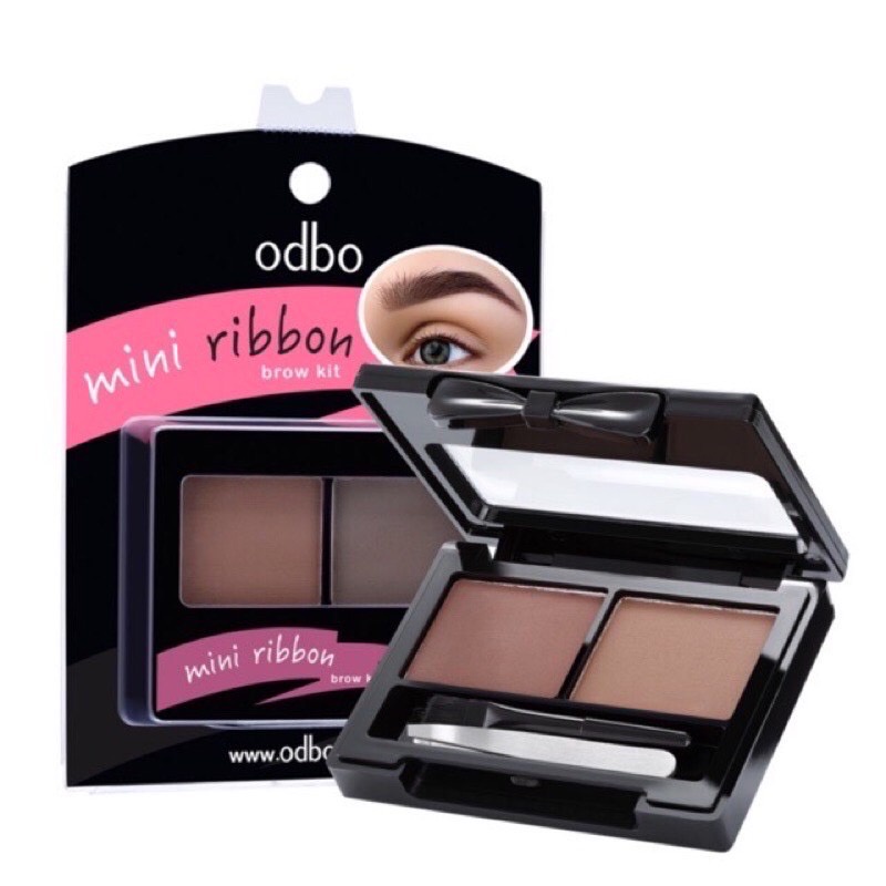 odbo-mini-ribbon-brow-kit-โอดีบีโอ-พาเลท-เขียนคิ้ว-แบบฝุ่น-od777