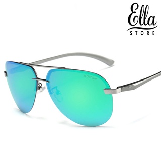 Ellastore123 แว่นตากันแดด เลนส์กระจกโพลาไรซ์ ป้องกันรังสียูวี UV400 สําหรับขับขี่ ทุกเพศ