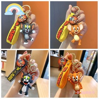 ภาพหน้าปกสินค้า✧JUNE✧ Funny Tom and Jerry Fan Gifts Bag Pendant Anime Keychain Car Key Holder Keyring Pendant Accessories Couple Jewelry Cartoon Key Chains ซึ่งคุณอาจชอบสินค้านี้