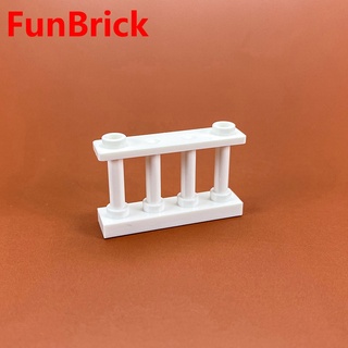 [Funbrick] บล็อกตัวต่อรั้วสีขาวขนาดเล็ก 1X4X2 30055 20 ชิ้น