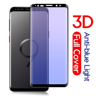 Full Curved Anti Blue Ray Tempered Glass For Samsung Galaxy S8 S9 S10 Plus Note 20 S20 Ultra Note 8 9 10 Lite Screen Protector