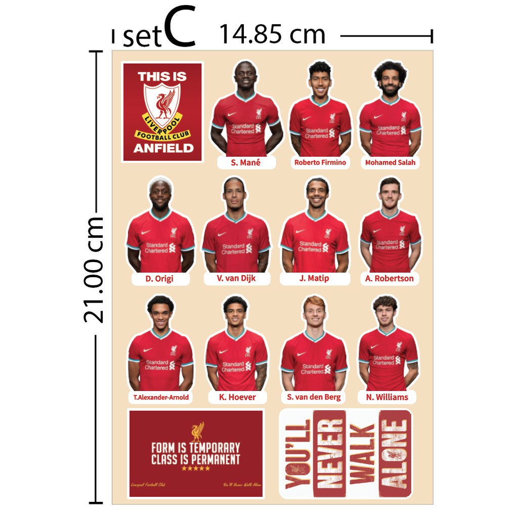 ☾∈สติ๊กเกอร์ลิเวอร์พูล Sticker Liverpool 2020-21 สติ๊กเกอร์ไดคัท ...