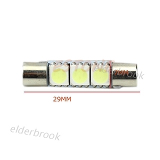 EDB* 1pc White T6 5050 29mm 3-SMD LED Bulb For Car Sun Visor Vanity Mirror Fuse Light