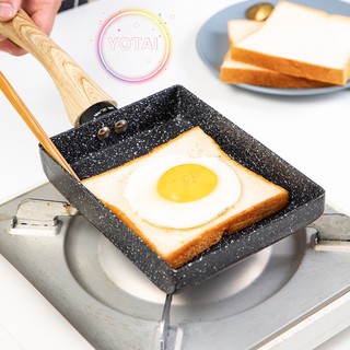 สินค้า YOTAI กระทะอาหารเช้าแบบญี่ปุ่นหนาไข่ ขนาดเล็กมินิสแควร์กระทะกระทะไม่ติดไข่ม้วนเตาแม่เหล็กไฟฟ้า