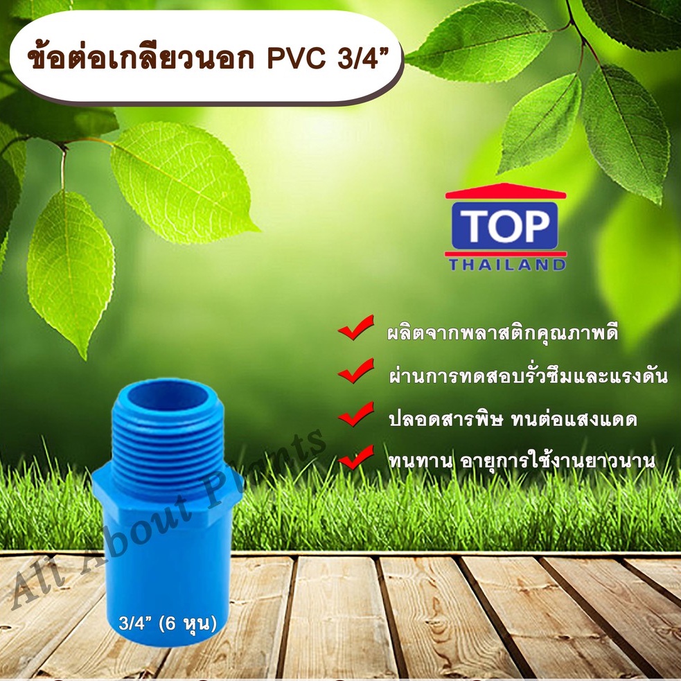 ข้อต่อเกลียวนอก-pvc-ตรา-top-6หุน-allaboutplants