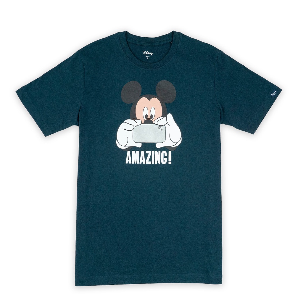 ฝ้าย-เสื้อยืดผ้าฝ้ายdisney-mickey-go-men-amazing-t-shirt-เสื้อผู้ชาย-มิกกี้โกลายมิกกี้เม้าส์ถ่ายรูป-c