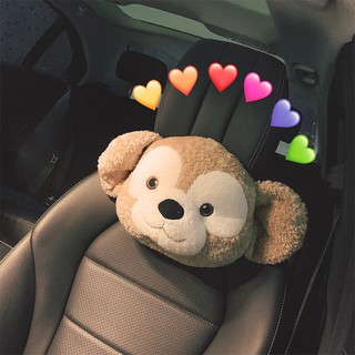 Spot 💰🔥 car headrest neck pillow car cartoon cute Duffy bear car seat หมอนรองคอ