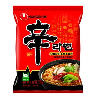 มาม่าเกาหลี Nongshim Shin Ramyun (บะหมี่กึ่งสำเร็จรูปรสเผ็ด) 120 กรัม แบบซอง