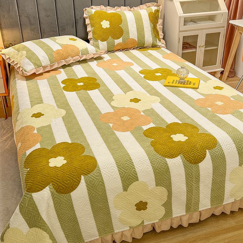 ผ้าคลุมเตียง-ผ้าปูเตียง-สไตล์สด-เตียงผ้าห่มครอบคลุมผ้าฝ้าย-เครื่องนอน-3-5-5-6-ฟุต-สากลสำหรับทุกฤดูกาล-ผ้าใส่สบาย