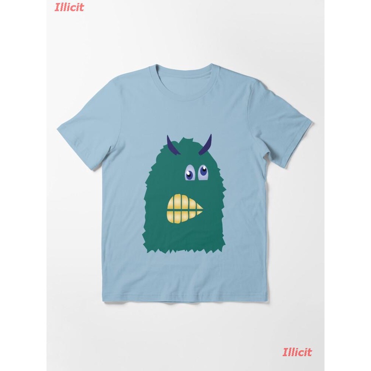 illicit-เสื้อยืดผู้ชายและผู้หญิง-monster-grim-face-with-horns-essential-t-shirt-sports-t-shirt