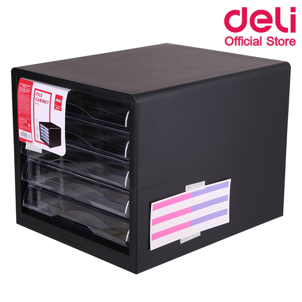 deli-9775-file-cabinet-ตู้เอกสาร-แบบ-5-ชั้น-a4-สีดำ-อุปกรณ์สำนักงาน-ตู้เก็บเอกสาร-ชั้นเก็บเอกสาร-อุปกรณ์จัดเก็บเอกสาร