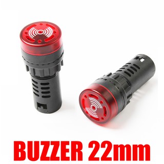 สินค้า Buzzer Beep Alarm  22mm ไฟเฟลช LED 1 ชิ้น