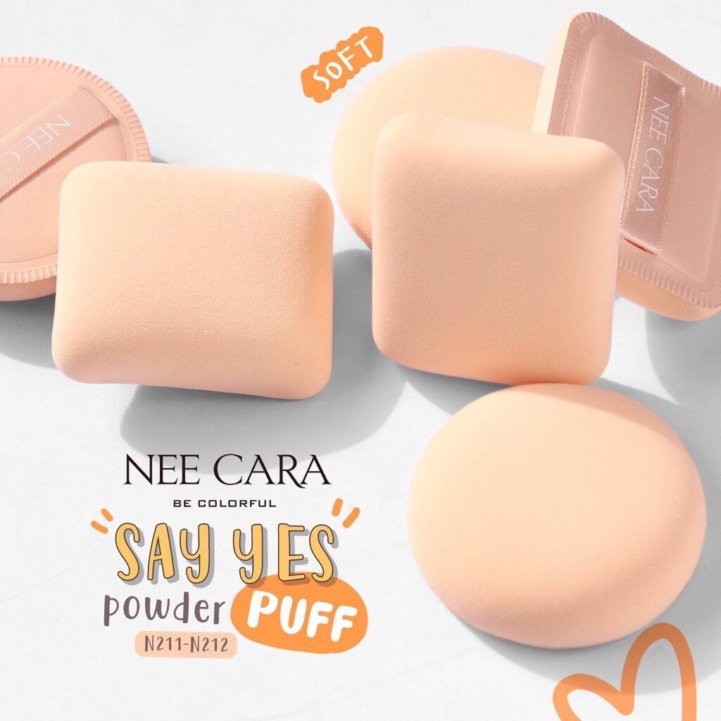 พัฟ-แต่งหน้า-นีคาร่า-neecara-n211และ-n212-powder-puff-พัฟฟองน้ำสำหับแต่งหน้า