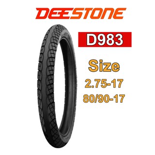 ยางนอก 2.75-17 80/90-17 ยี่ห้อ Deestone ลาย D983 ยางนอกมอไซค์ ยางนอกล้อหน้ารถสามล้อ ยางนอกซาเล้ง