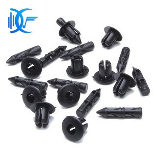 50x Plastic Rivet Bike Fairing Trim Panel Fastener Clips 6mm for Honda Yamaha Black