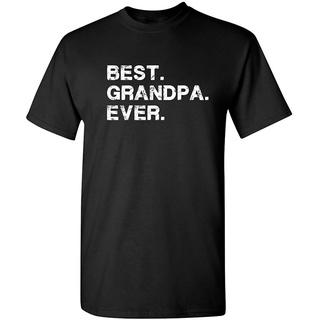 เสื้อยืด ผ้าฝ้าย พิมพ์ลายกราฟฟิคตัวอักษร Best Grandpa Ever Idea สไตล์วินเทจ สําหรับผู้ชายS-5XL