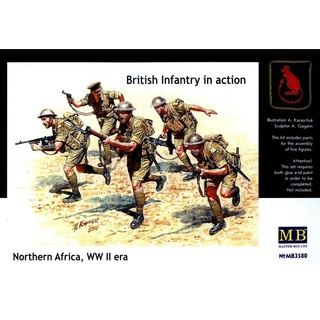 โมเดลประกอบฟิกเกอร์ทหาร Master Box 1/35MB3580 British Infantry in action, Northern Africa, WW II era