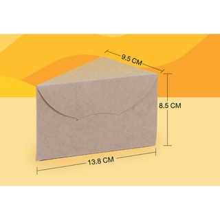 กล่องเค้กสามเหลี่ยมกระดาษคราฟ 50 ใบ (09-7089)