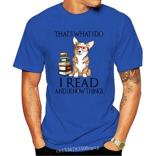 เสื้อยืด พิมพ์ลายตัวอักษรภาษาอังกฤษ Corgi Dog น่ารัก สําหรับผู้ชาย และผู้หญิงS-5XL