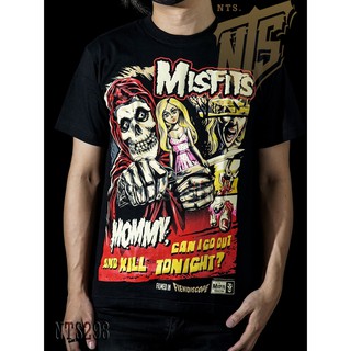 NTS​ 298 Misfits เสื้อยืด เสื้อวง สกรีนลายอย่างดี Silk Screen ผ้าหนานุ่ม ไม่หดไม่ย้วย มาตราฐาน NTS แบรนด์ S M L XL XXL