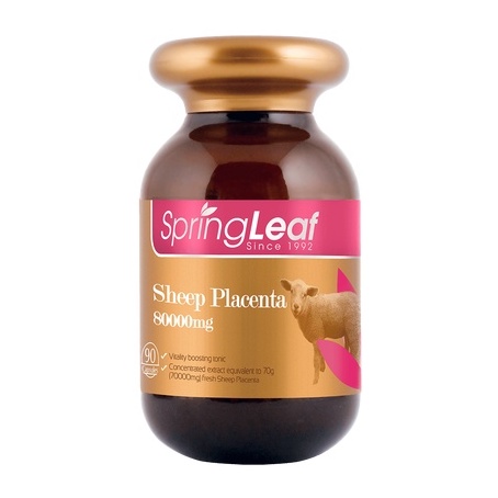 spring-leaf-sheep-placenta-80000mg-60000mg-120-90-capsules-รกแกะ-ผิวอ่อนเยาวว์-ลดริ้วรอย-ฝ้า-จุดด่างดำ